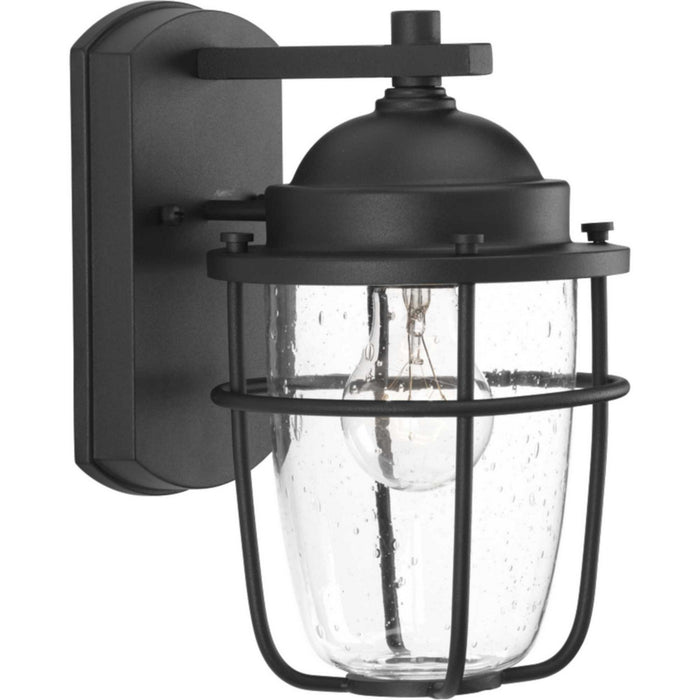 Progress Lighting P560065-031 One Light Wall Lantern, Black