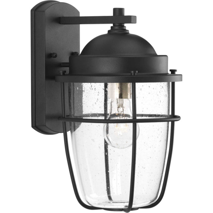 Progress Lighting P560066-031 One Light Wall Lantern, Black
