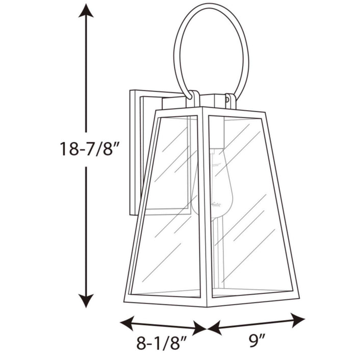 Progress Lighting P560078-020 One Light Wall Lantern, Antique Bronze