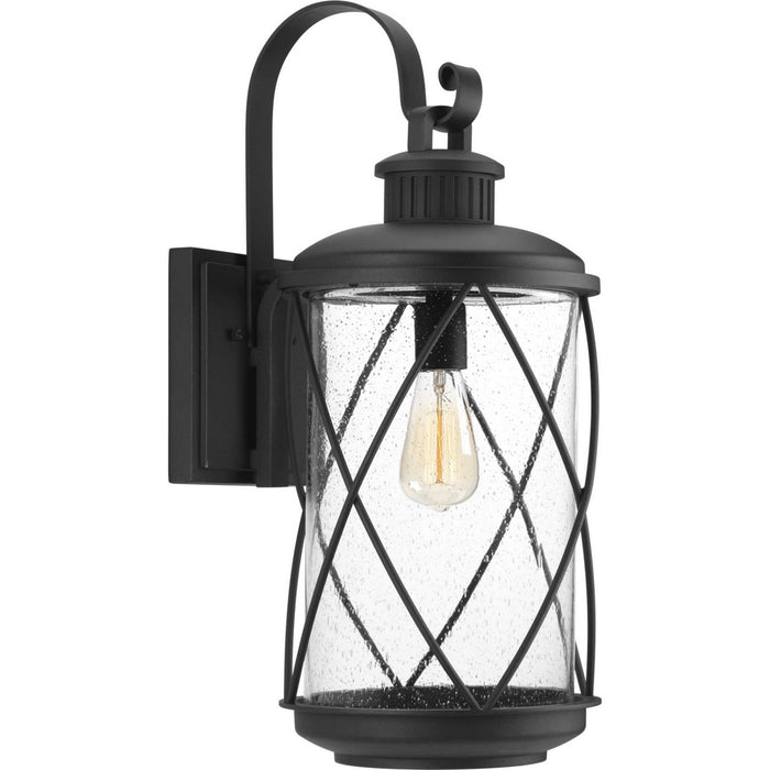 Progress Lighting P560082-031 One Light Wall Lantern, Black