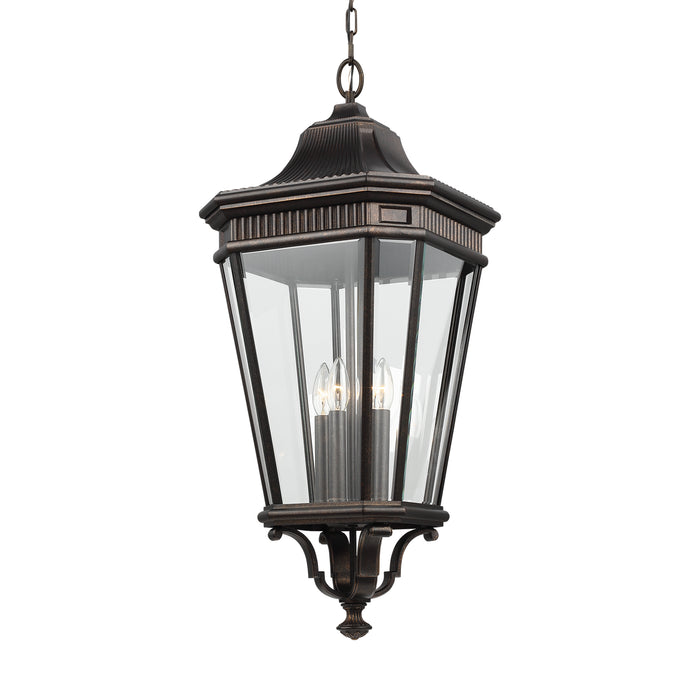 Generation Lighting OL5414GBZ Four Light Hanging Lantern, Grecian Bronze
