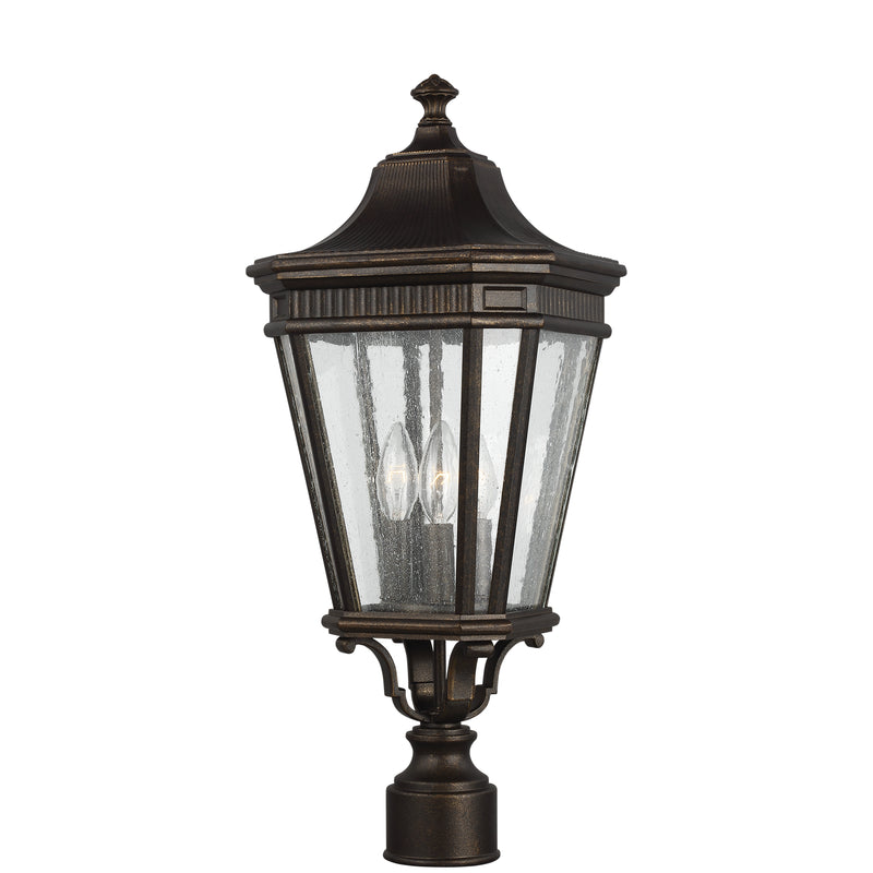 Generation Lighting OL5427GBZ Three Light Post/Pier Lantern, Grecian Bronze