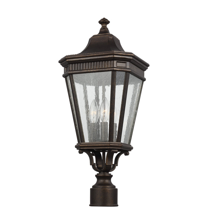 Generation Lighting OL5427GBZ Three Light Post/Pier Lantern, Grecian Bronze