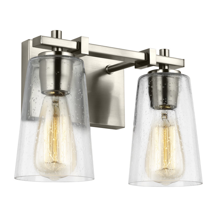 Visual Comfort Studio VS24302SN Two Light Vanity, Satin Nickel