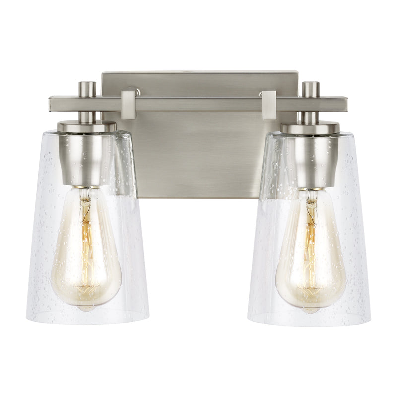 Visual Comfort Studio VS24302SN Two Light Vanity, Satin Nickel