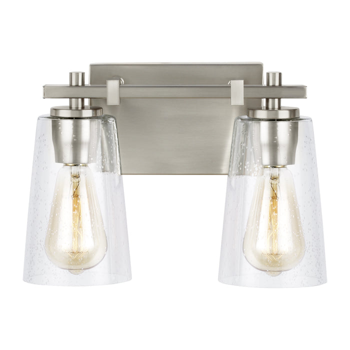 Visual Comfort Studio VS24302SN Two Light Vanity, Satin Nickel