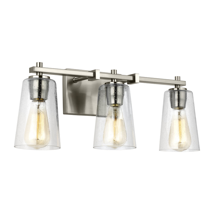 Visual Comfort Studio VS24303SN Three Light Vanity, Satin Nickel