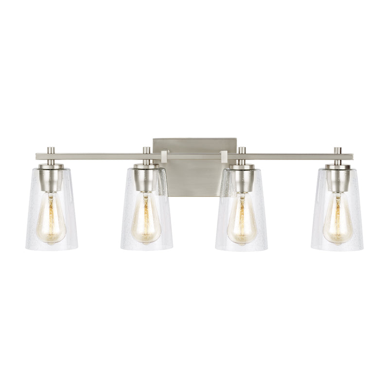 Visual Comfort Studio VS24304SN Four Light Vanity, Satin Nickel