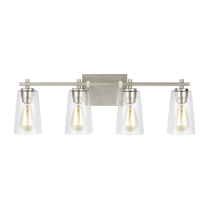 Visual Comfort Studio VS24304SN Four Light Vanity, Satin Nickel