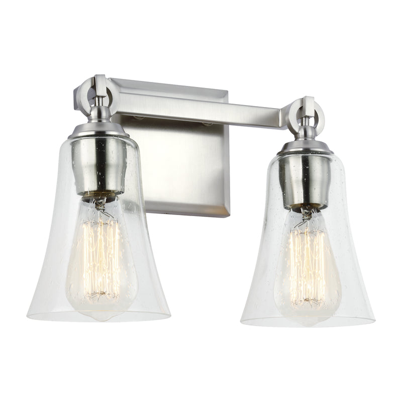 Visual Comfort Studio VS24702SN Two Light Vanity, Satin Nickel
