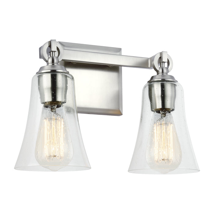 Visual Comfort Studio VS24702SN Two Light Vanity, Satin Nickel