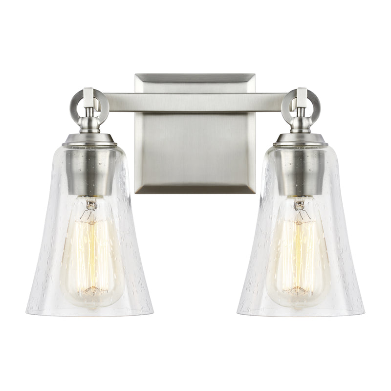 Visual Comfort Studio VS24702SN Two Light Vanity, Satin Nickel