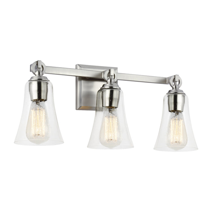 Visual Comfort Studio VS24703SN Three Light Vanity, Satin Nickel