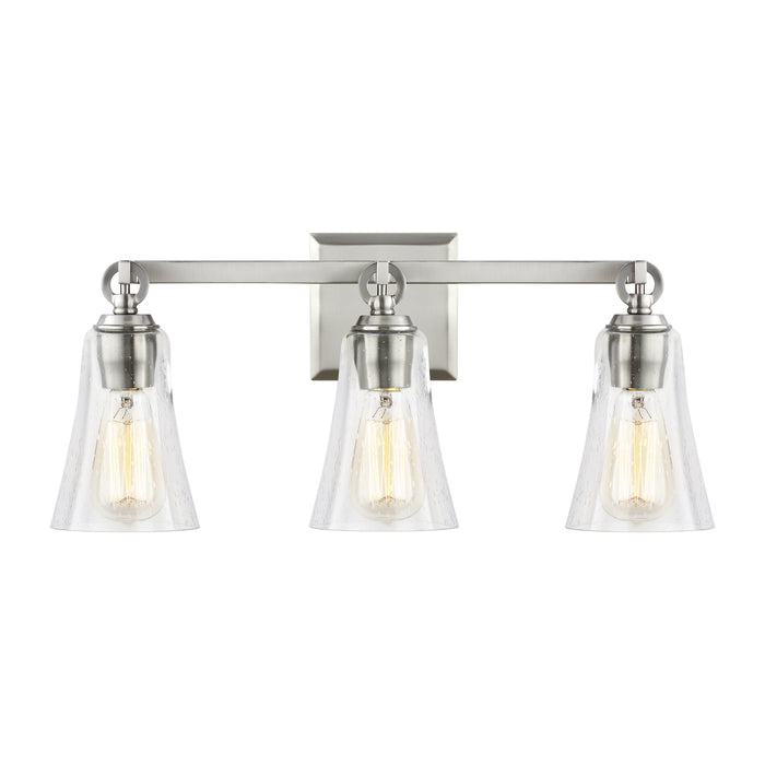 Visual Comfort Studio VS24703SN Three Light Vanity, Satin Nickel