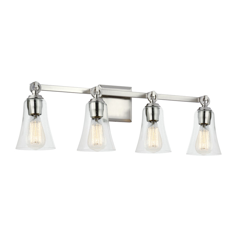 Visual Comfort Studio VS24704SN Four Light Vanity, Satin Nickel