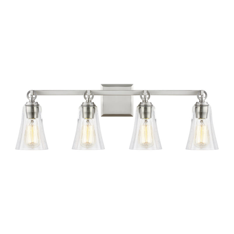 Visual Comfort Studio VS24704SN Four Light Vanity, Satin Nickel