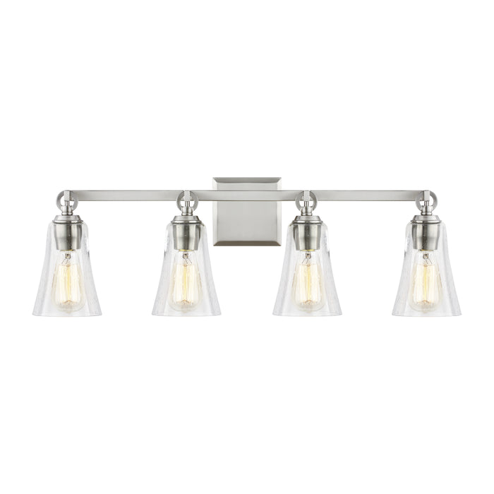 Visual Comfort Studio VS24704SN Four Light Vanity, Satin Nickel