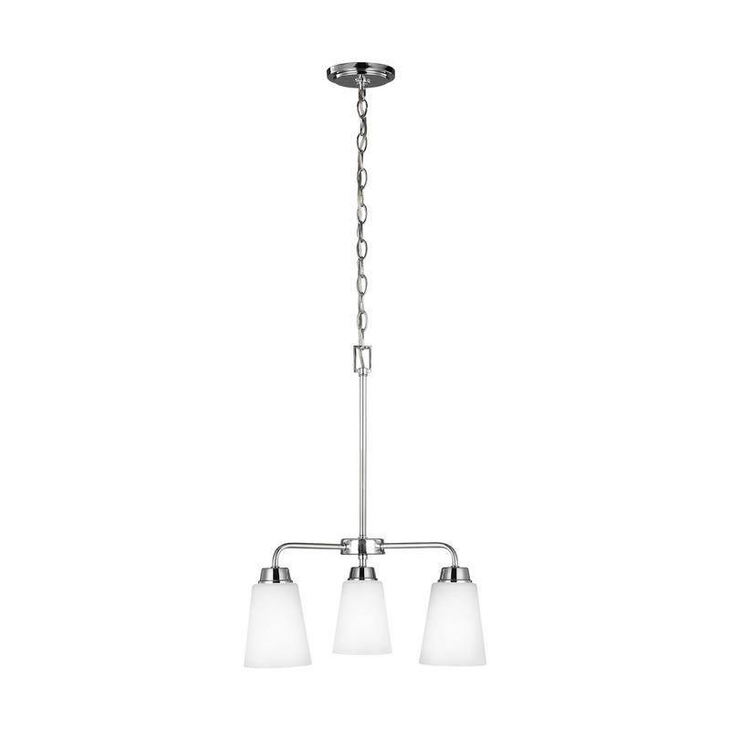 Generation Lighting 3115203-05 Three Light Chandelier, Chrome
