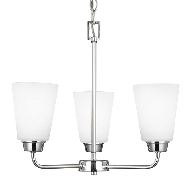 Generation Lighting 3115203-05 Three Light Chandelier, Chrome