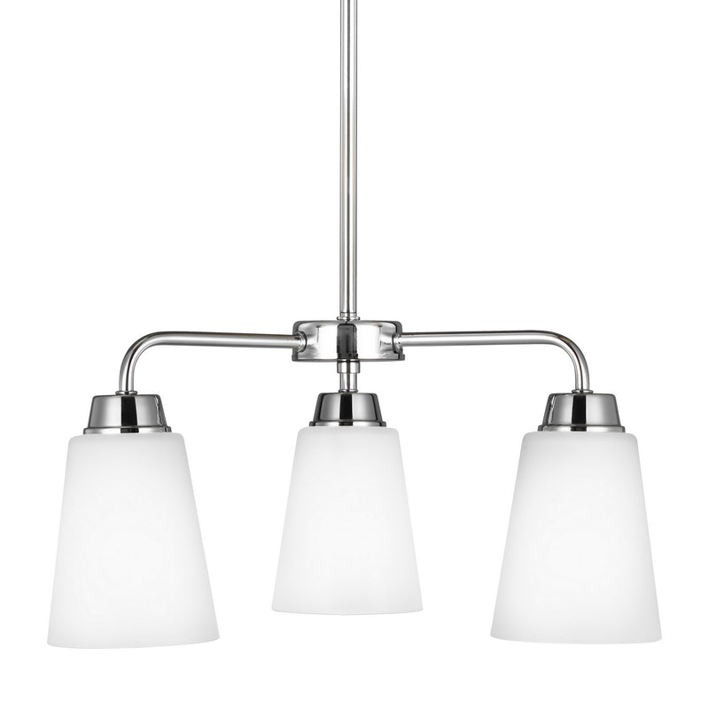 Generation Lighting 3115203-05 Three Light Chandelier, Chrome