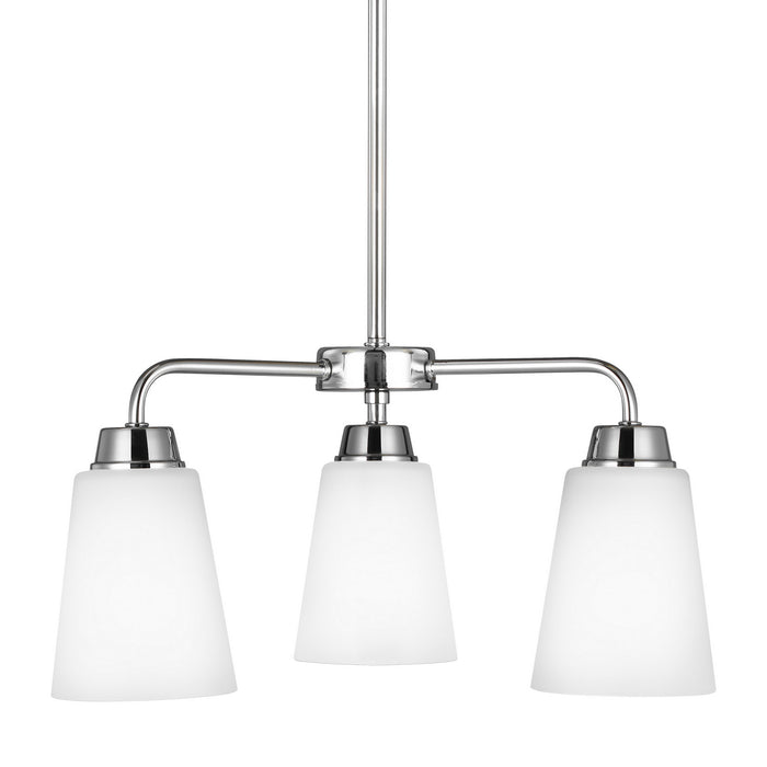 Generation Lighting 3115203EN3-05 Three Light Chandelier, Chrome