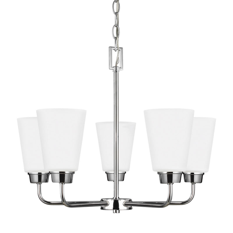 Generation Lighting 3115205-05 Five Light Chandelier, Chrome