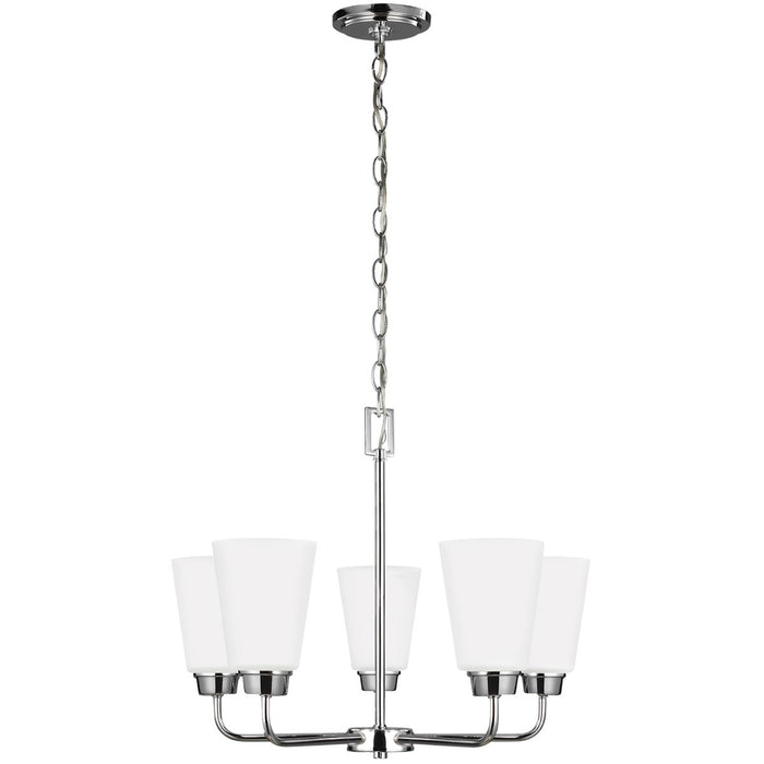 Generation Lighting 3115205-05 Five Light Chandelier, Chrome