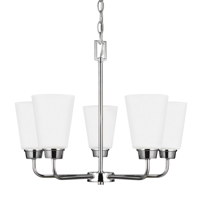 Generation Lighting 3115205EN3-05 Five Light Chandelier, Chrome