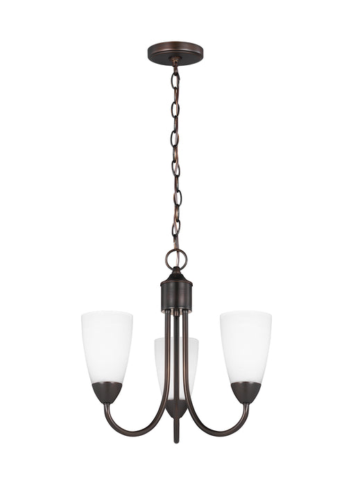 Generation Lighting 3120203-710 Three Light Chandelier, Bronze