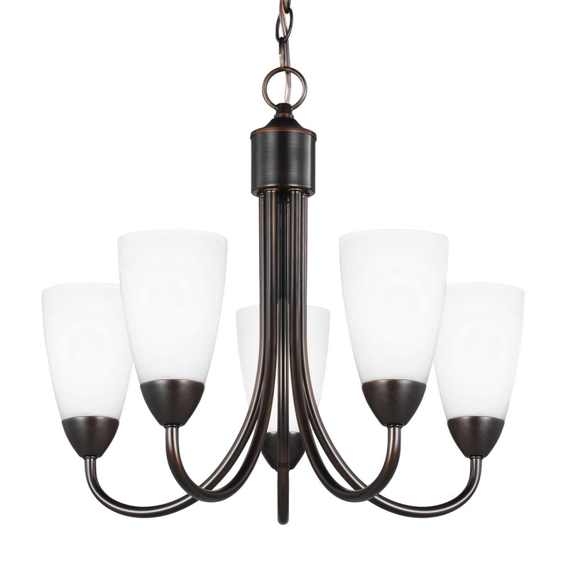 Generation Lighting 3120205EN3-710 Five Light Chandelier, Bronze