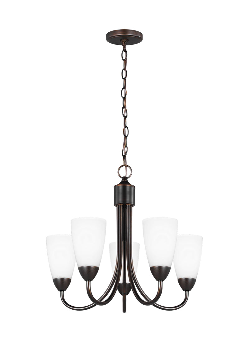 Generation Lighting 3120205EN3-710 Five Light Chandelier, Bronze
