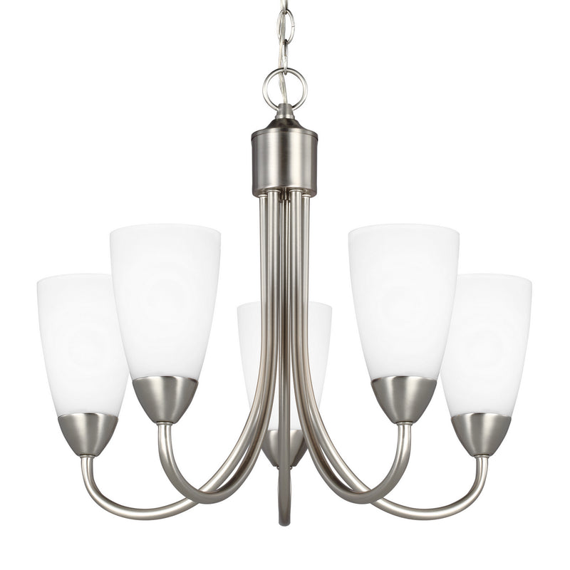 Generation Lighting 3120205EN3-962 Five Light Chandelier, Brushed Nickel