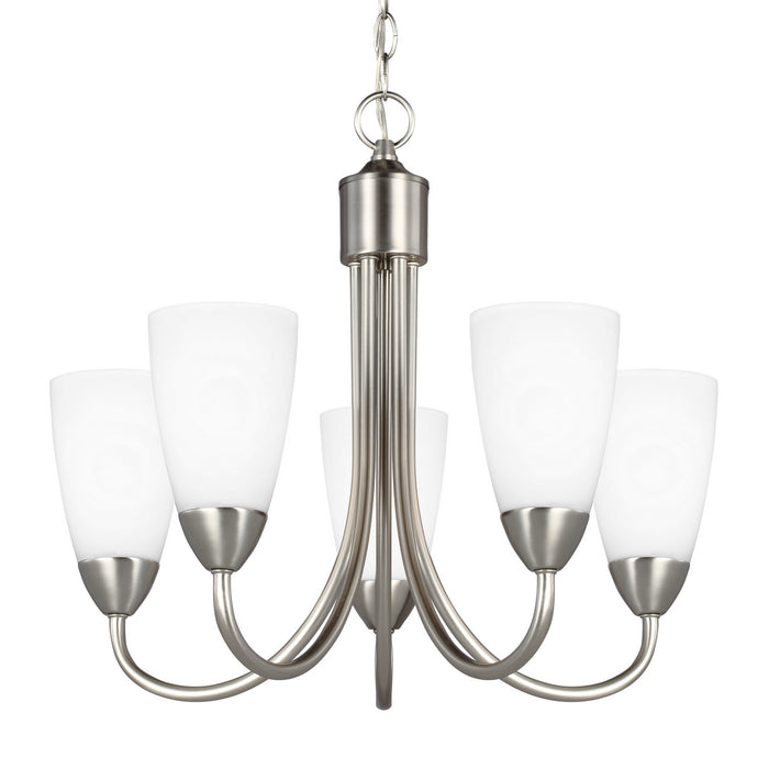 Generation Lighting 3120205EN3-962 Five Light Chandelier, Brushed Nickel