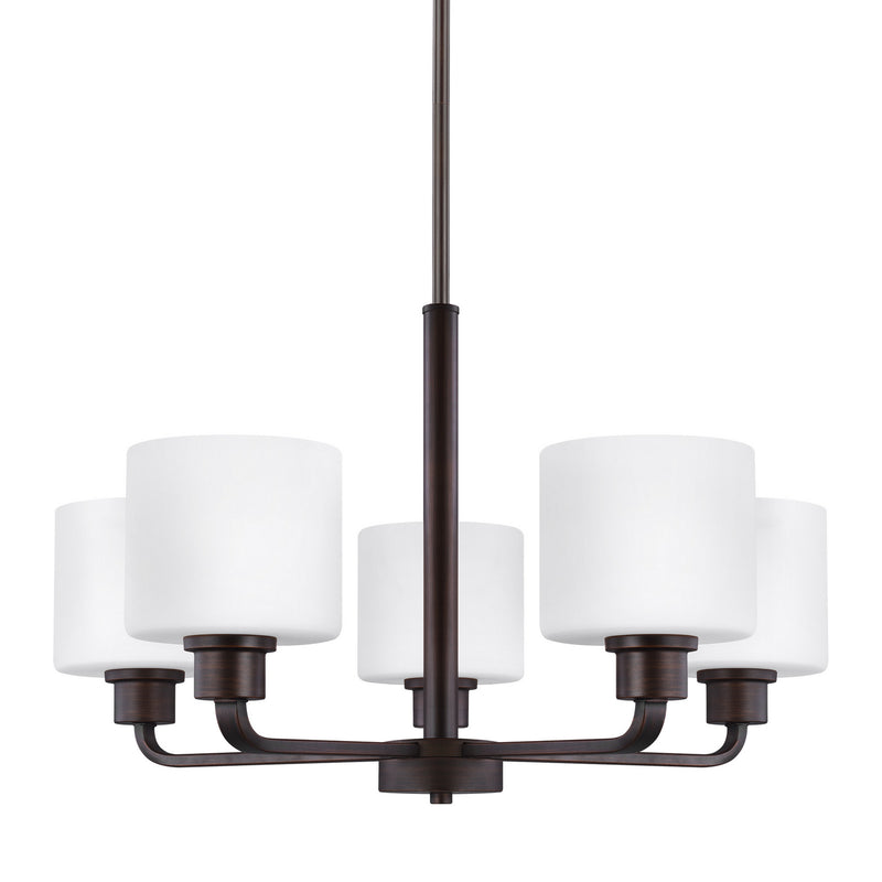 Generation Lighting 3128805-710 Five Light Chandelier, Bronze