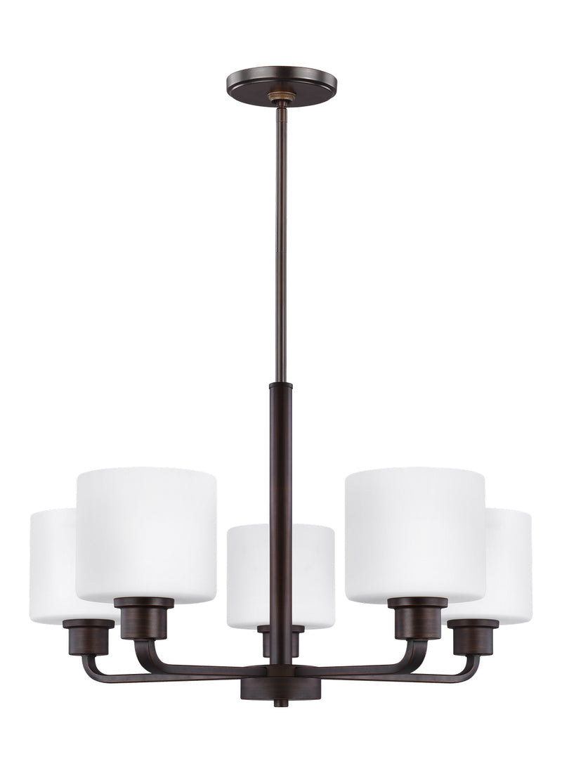 Generation Lighting 3128805-710 Five Light Chandelier, Bronze