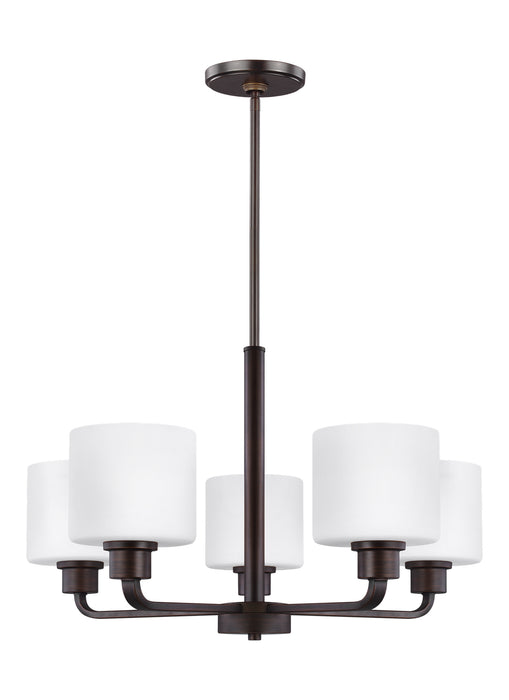 Generation Lighting 3128805-710 Five Light Chandelier, Bronze