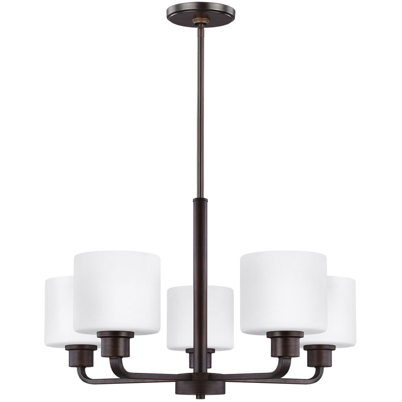 Generation Lighting 3128805EN3-710 Five Light Chandelier, Bronze