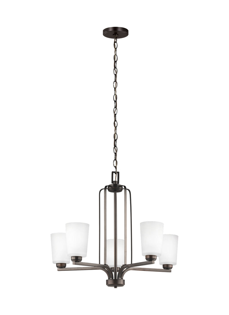 Generation Lighting 3128905EN3-710 Five Light Chandelier, Bronze