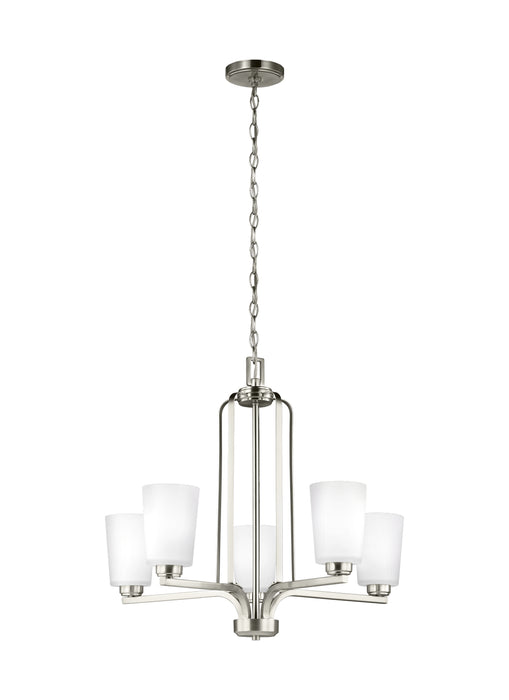 Generation Lighting 3128905EN3-962 Five Light Chandelier, Brushed Nickel