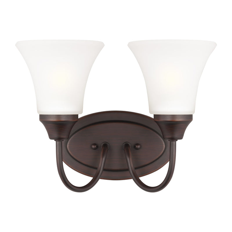 Generation Lighting 44806-710 Two Light Wall / Bath, Bronze