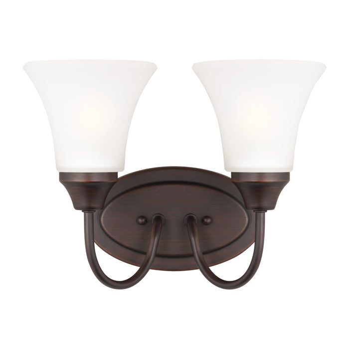 Generation Lighting 44806-710 Two Light Wall / Bath, Bronze