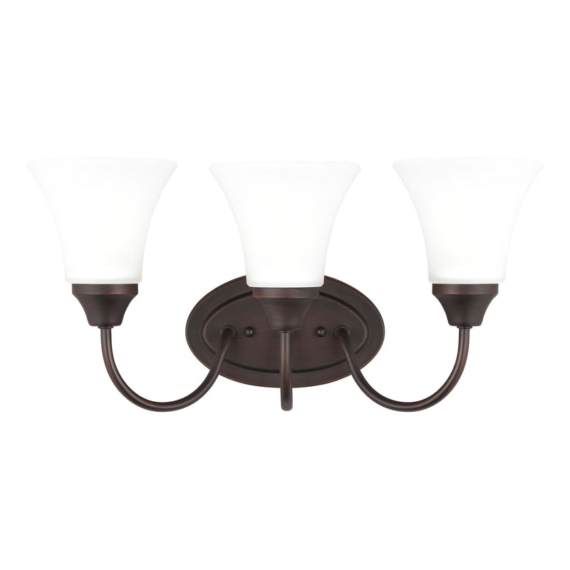 Generation Lighting 44807-710 Three Light Wall / Bath, Bronze