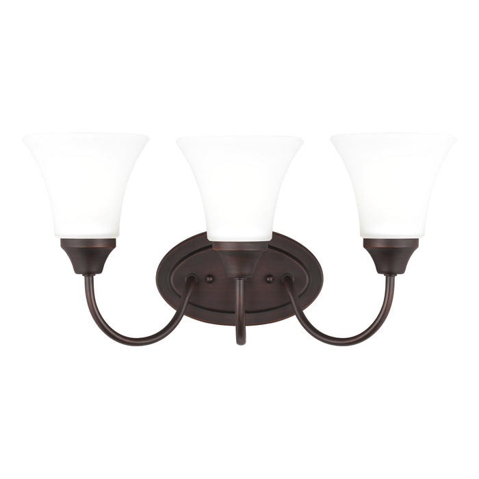 Generation Lighting 44807-710 Three Light Wall / Bath, Bronze