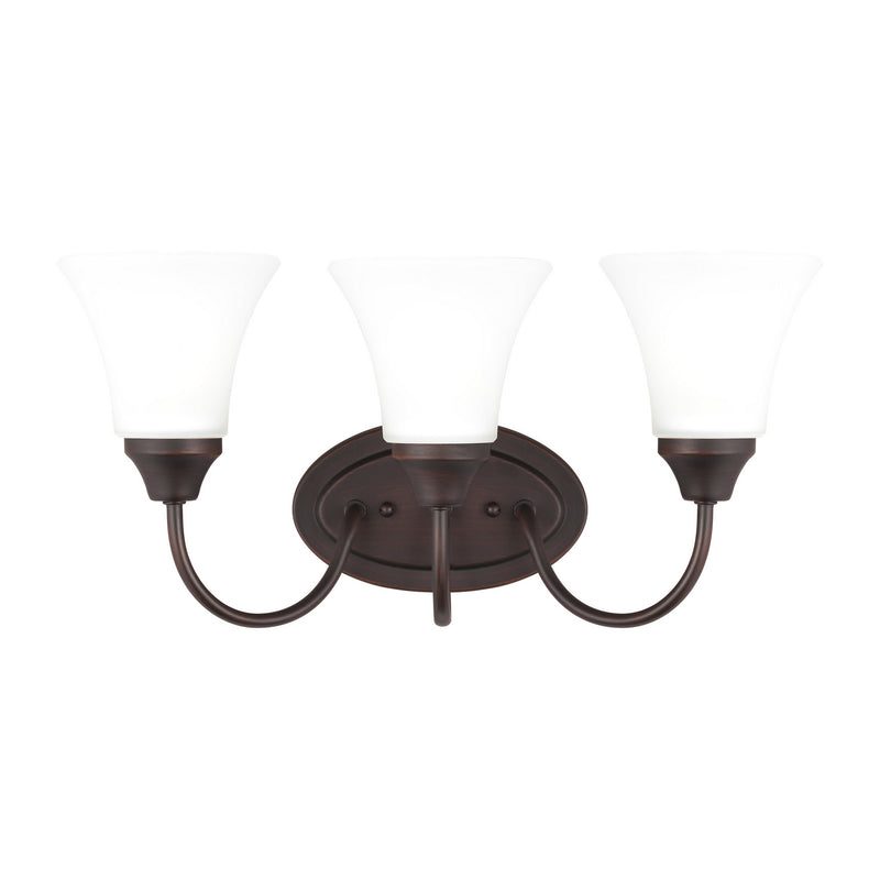 Generation Lighting 44807EN3-710 Three Light Wall / Bath, Bronze