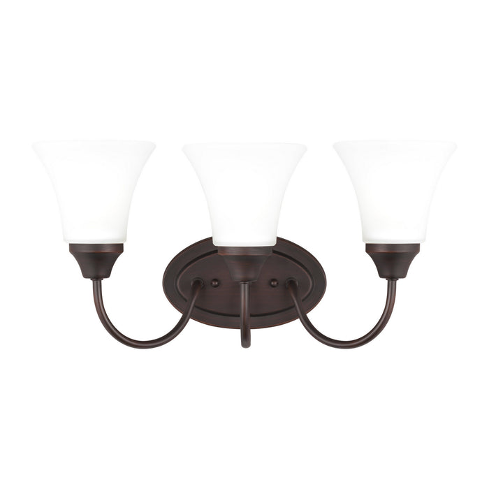 Generation Lighting 44807EN3-710 Three Light Wall / Bath, Bronze