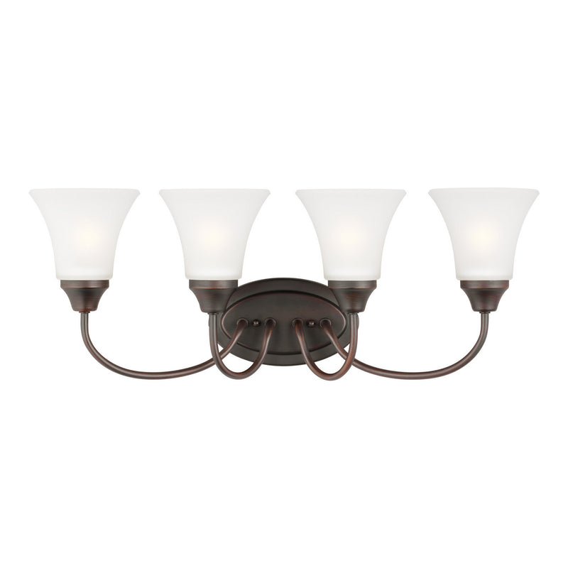 Generation Lighting 44808EN3-710 Four Light Wall / Bath, Bronze