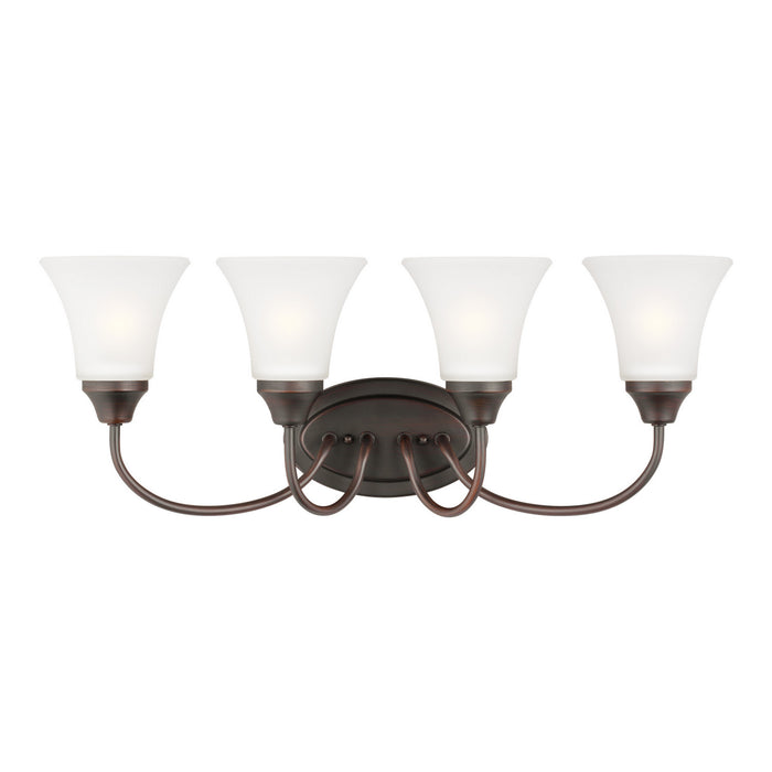 Generation Lighting 44808EN3-710 Four Light Wall / Bath, Bronze