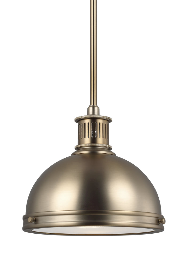 Generation Lighting 65085EN3-848 One Light Pendant, Satin Brass