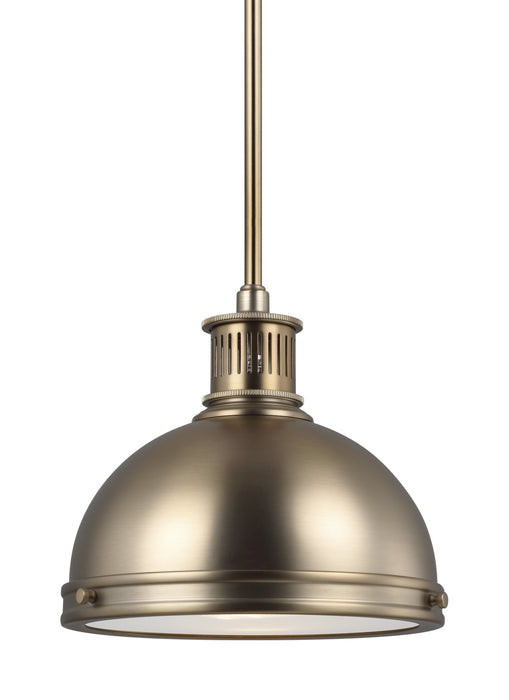 Generation Lighting 65085EN3-848 One Light Pendant, Satin Brass