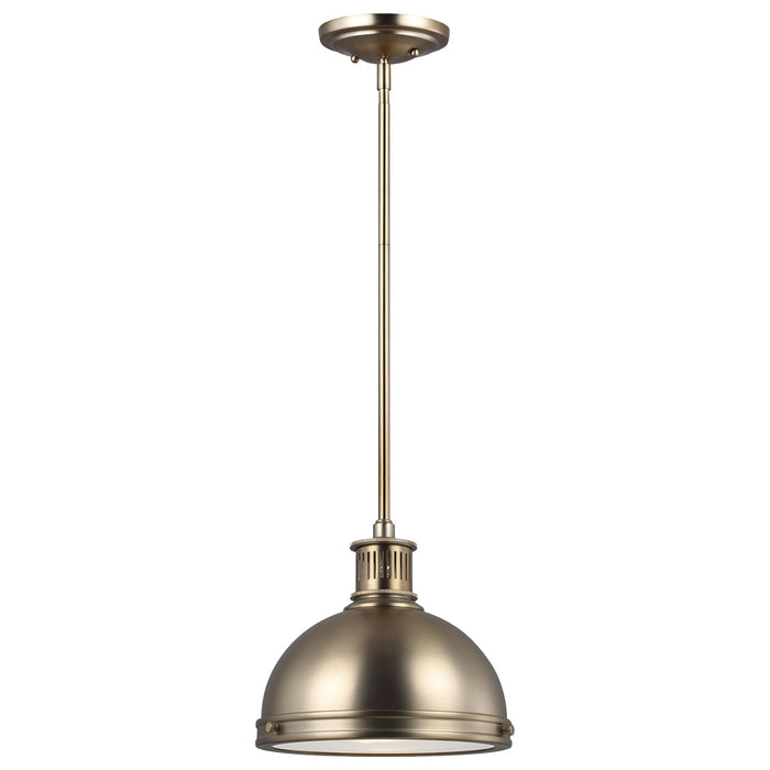 Generation Lighting 65085EN3-848 One Light Pendant, Satin Brass